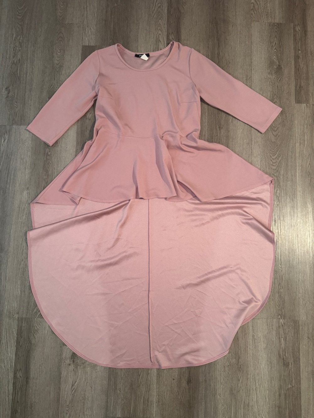 Rani Arabella Dusty Rose High-Low Peplum Blouse